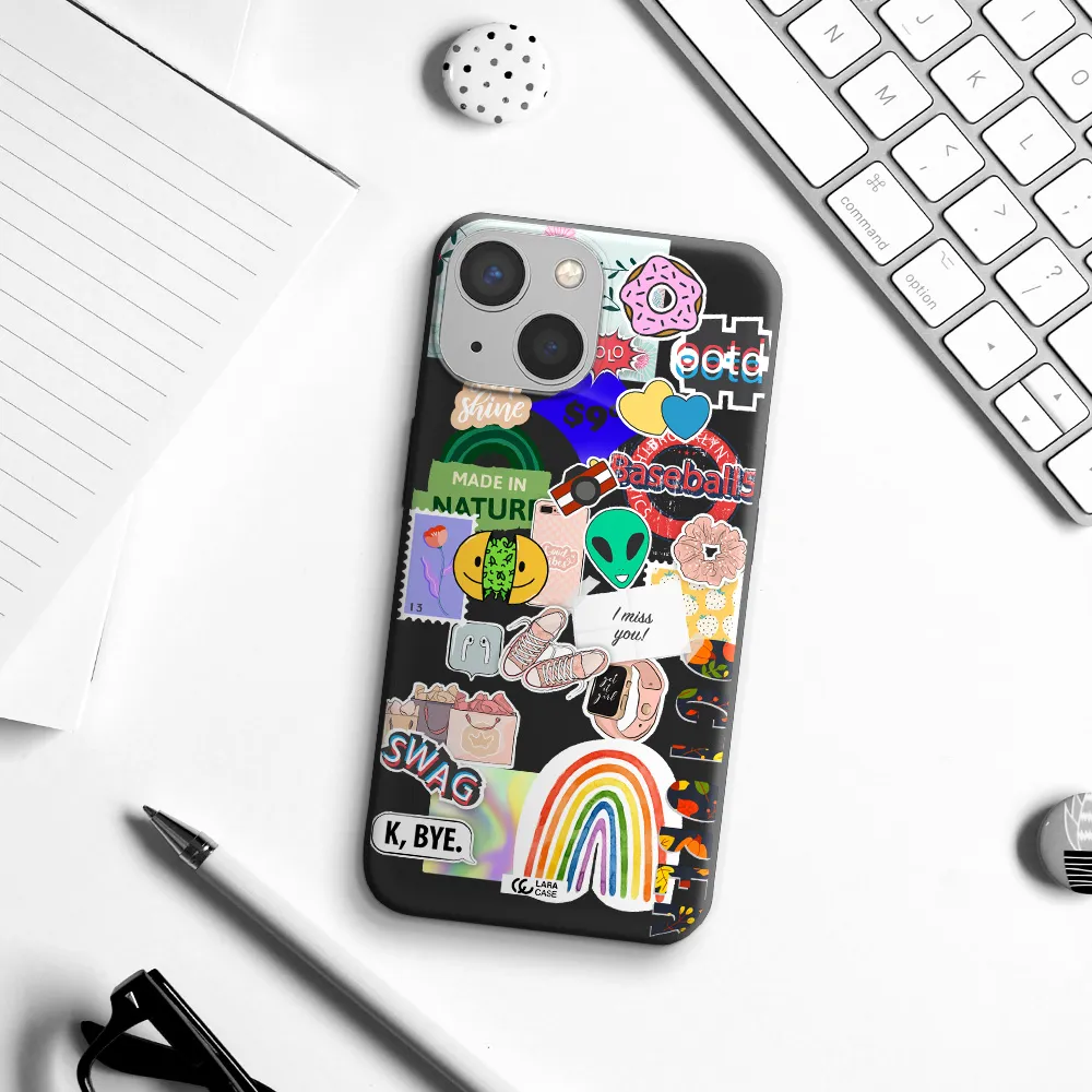 I Miss You Apple iPhone 13 mini Silicone black Case