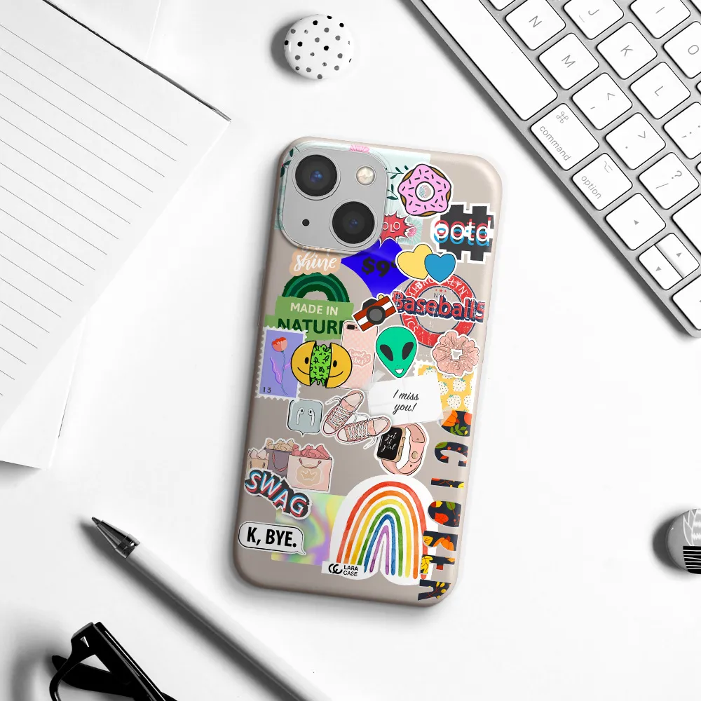 I Miss You Apple iPhone 13 mini Silicone Stone Case