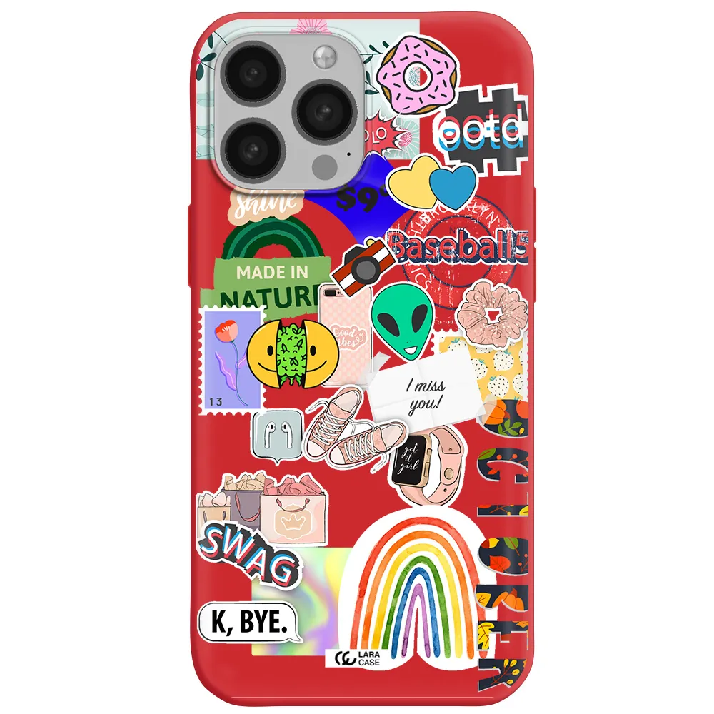 I Miss You Apple iPhone 13 Pro Max Silicone Imperial Red Case