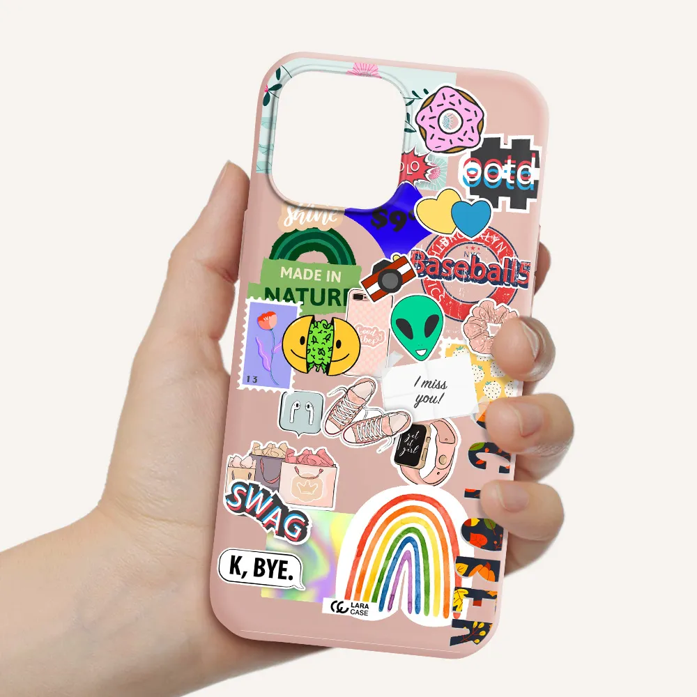 I Miss You Apple iPhone 13 Pro Max Silicone pastel pink Case