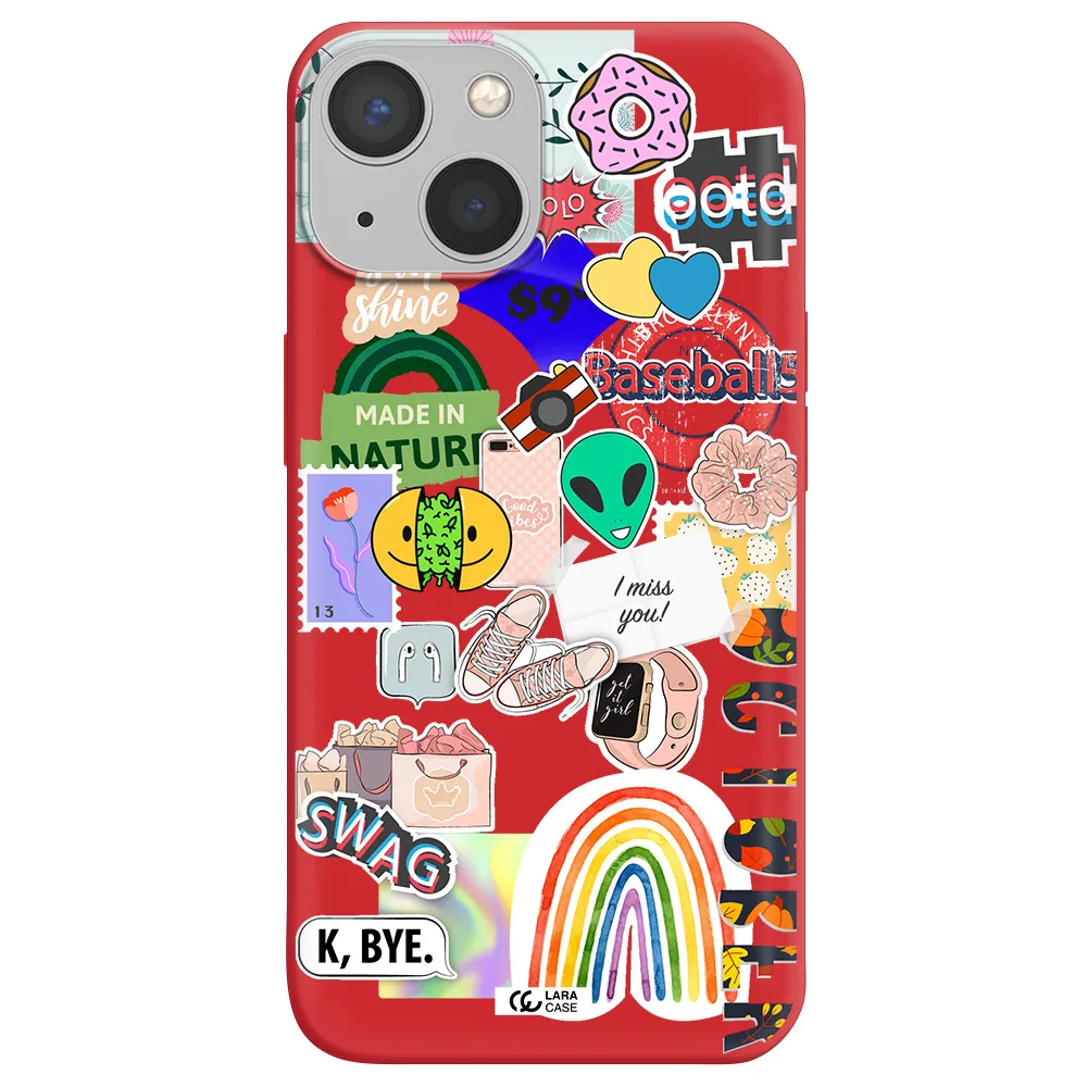 I Miss You Apple iPhone 13 Silicone Imperial Red Case