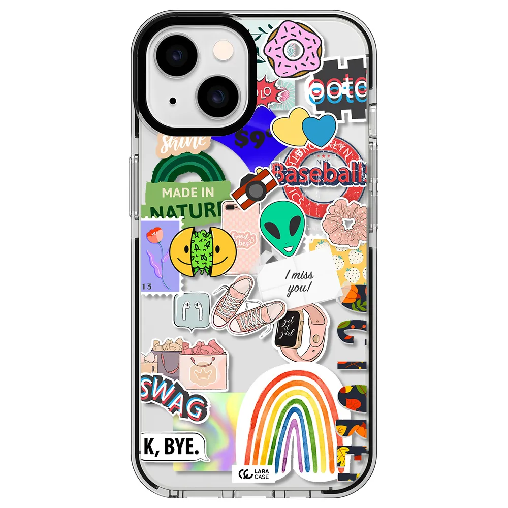 I Miss You Apple iPhone 14 impact black border Case