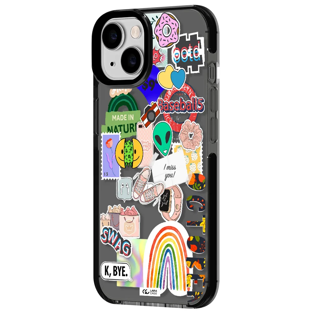 I Miss You Apple iPhone 14 impact Smoke Black Case