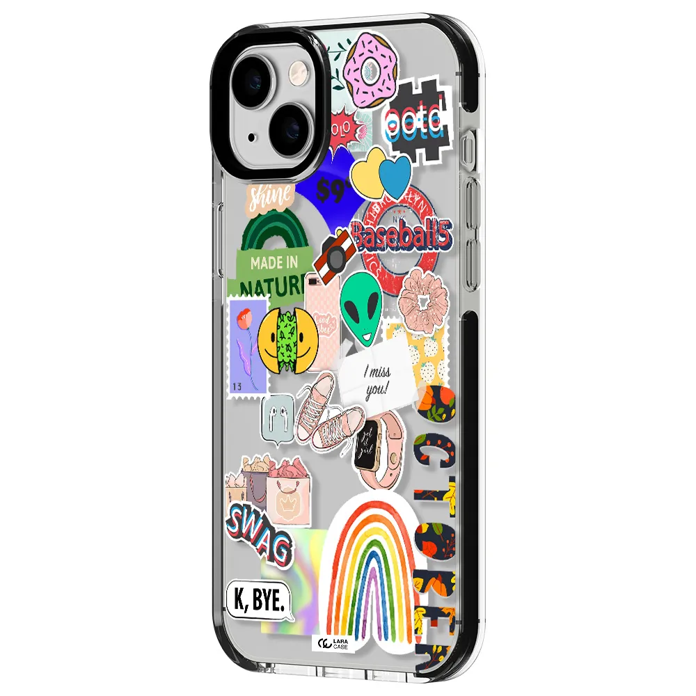 I Miss You Apple iPhone 14 plus impact black border Case