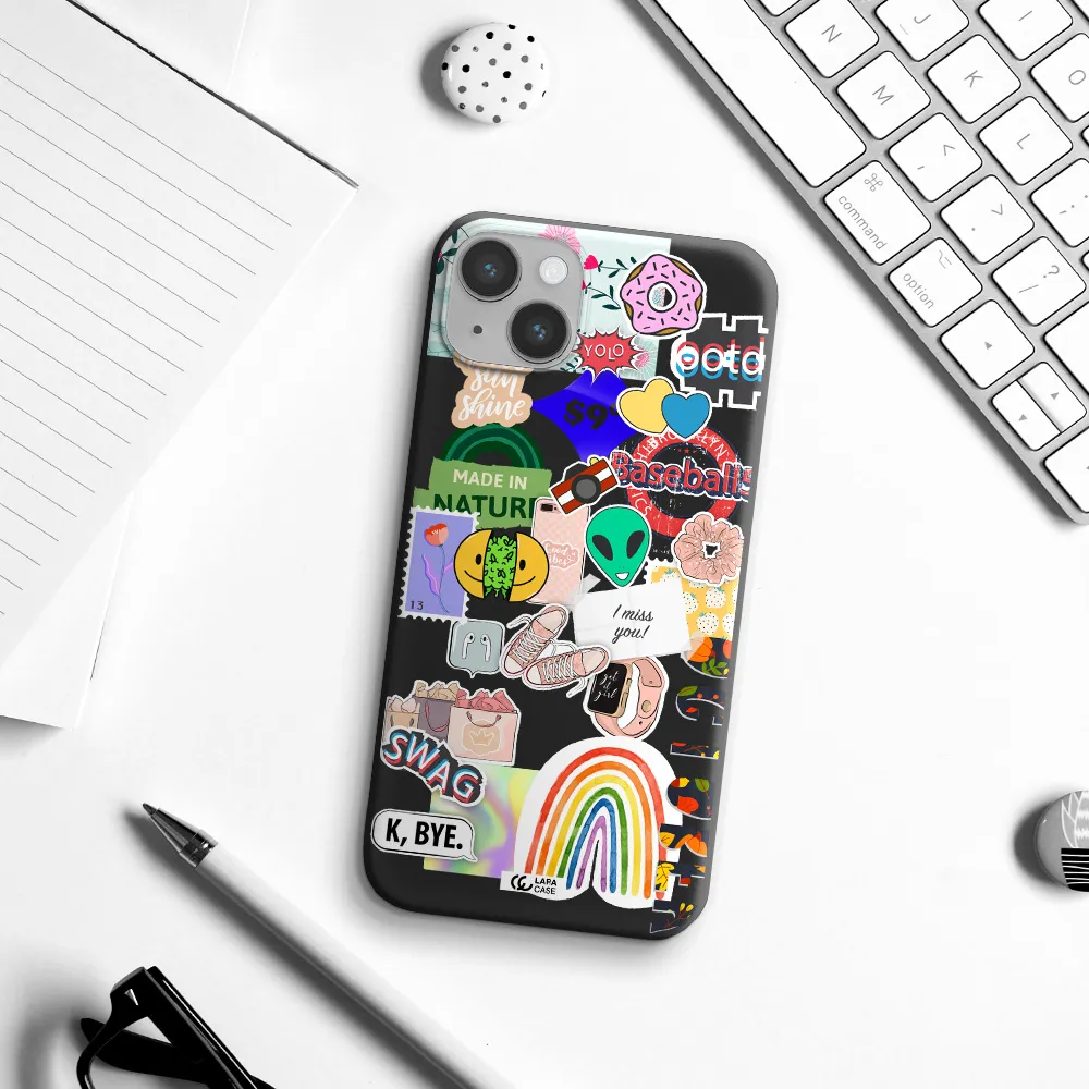 I Miss You Apple iPhone 14 plus Silicone black Case