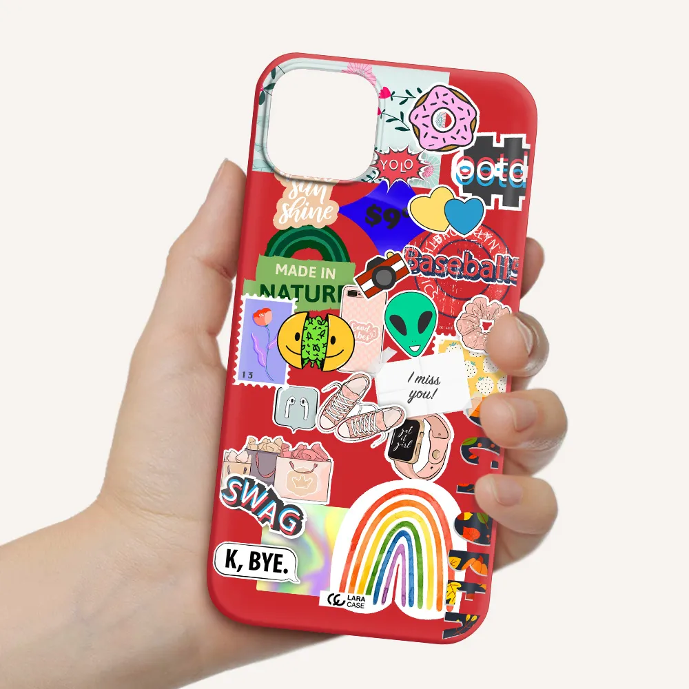 I Miss You Apple iPhone 14 plus Silicone Imperial Red Case