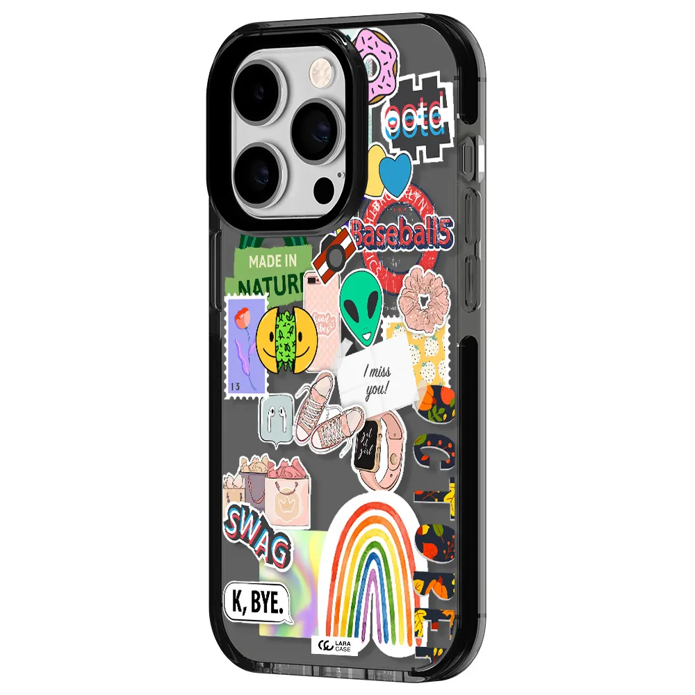 I Miss You Apple iPhone 14 pro impact Smoke Black Case