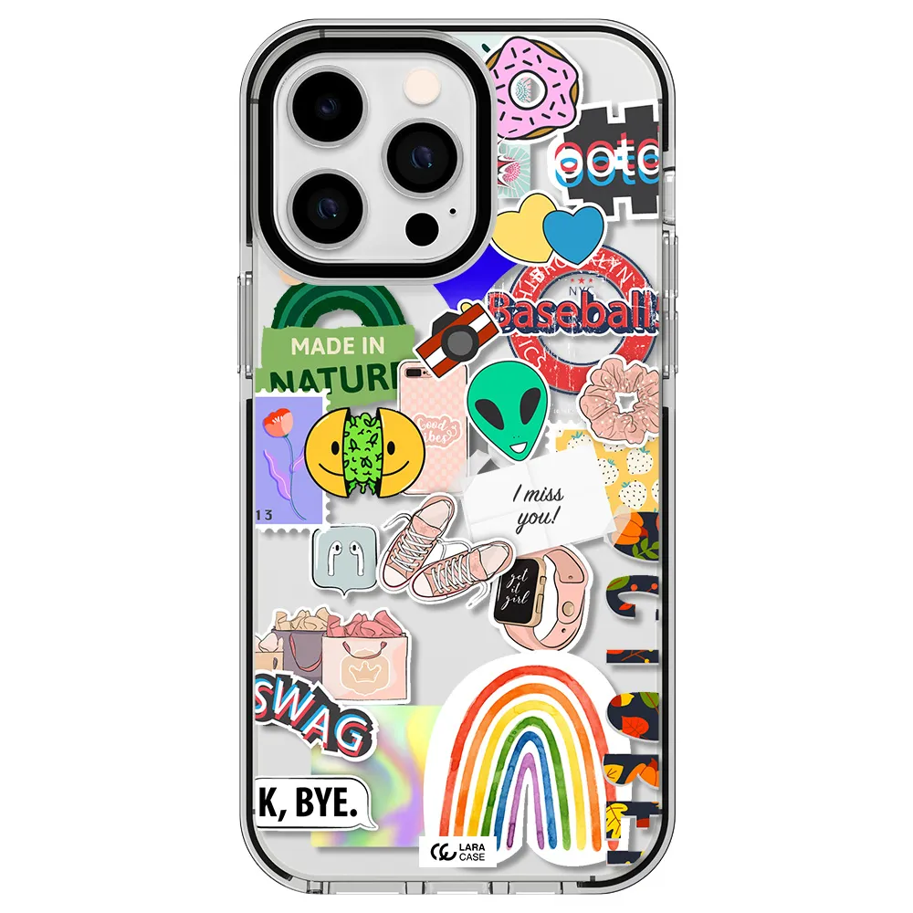 I Miss You Apple iPhone 14 pro max impact black border Case