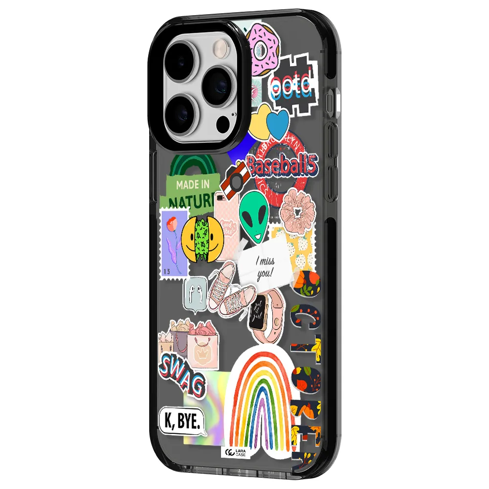 I Miss You Apple iPhone 14 pro max impact Smoke Black Case