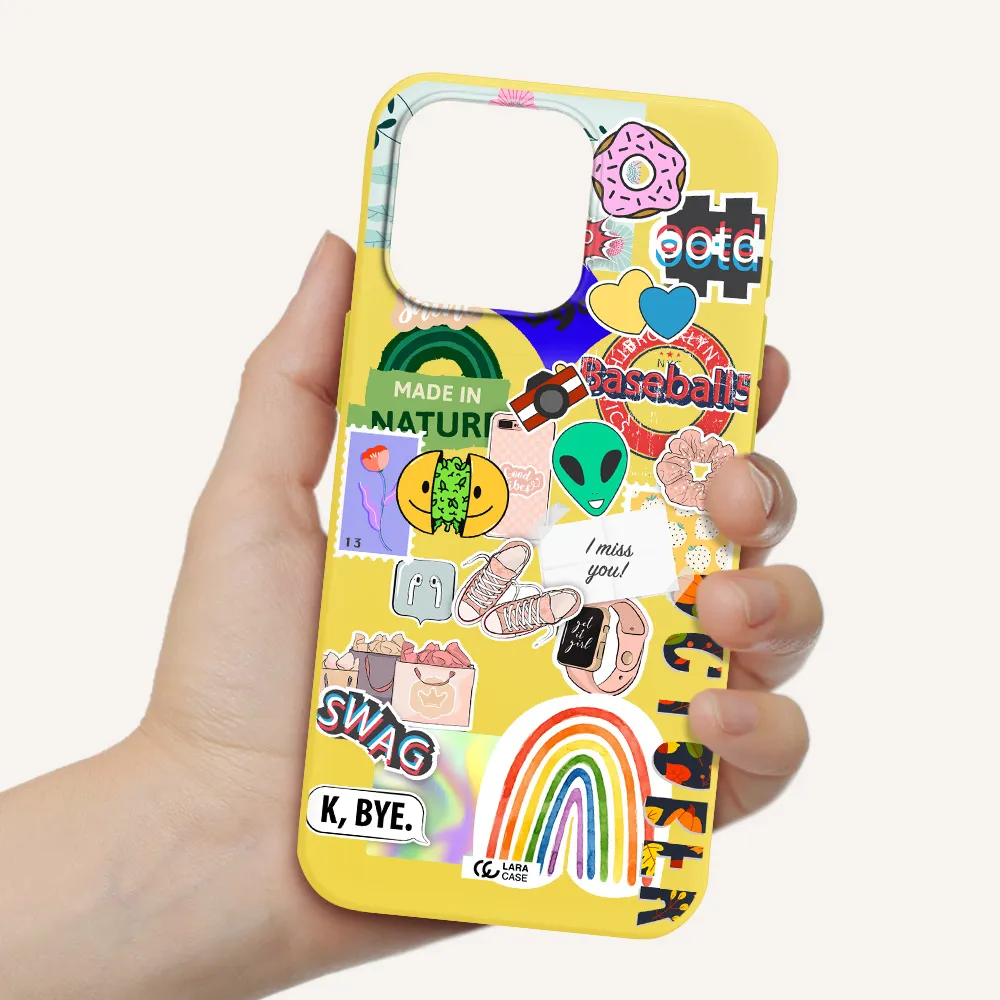 I Miss You Apple Iphone 15 Pro max Silicone canary yellow Case