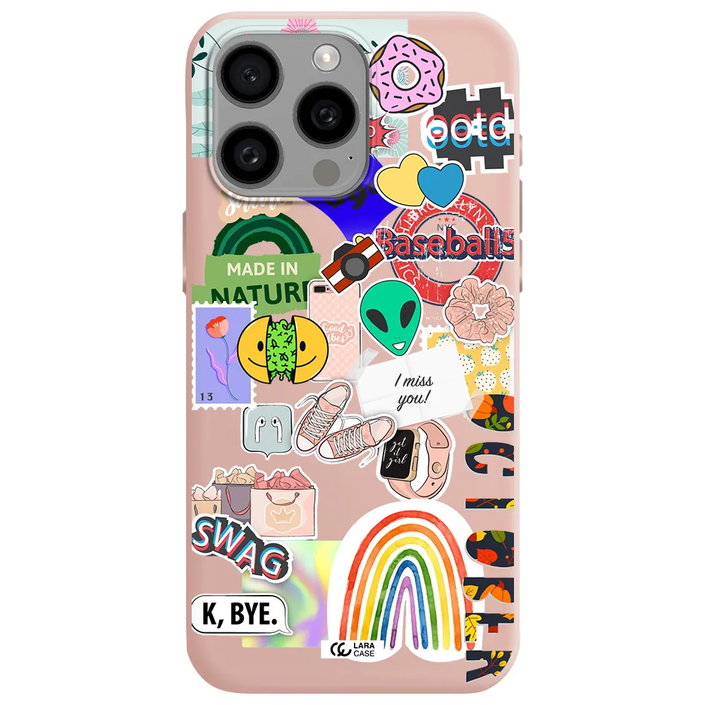 I Miss You Apple Iphone 15 Pro max Silicone pastel pink Case