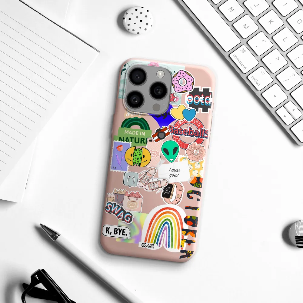 I Miss You Apple Iphone 15 Pro max Silicone pastel pink Case