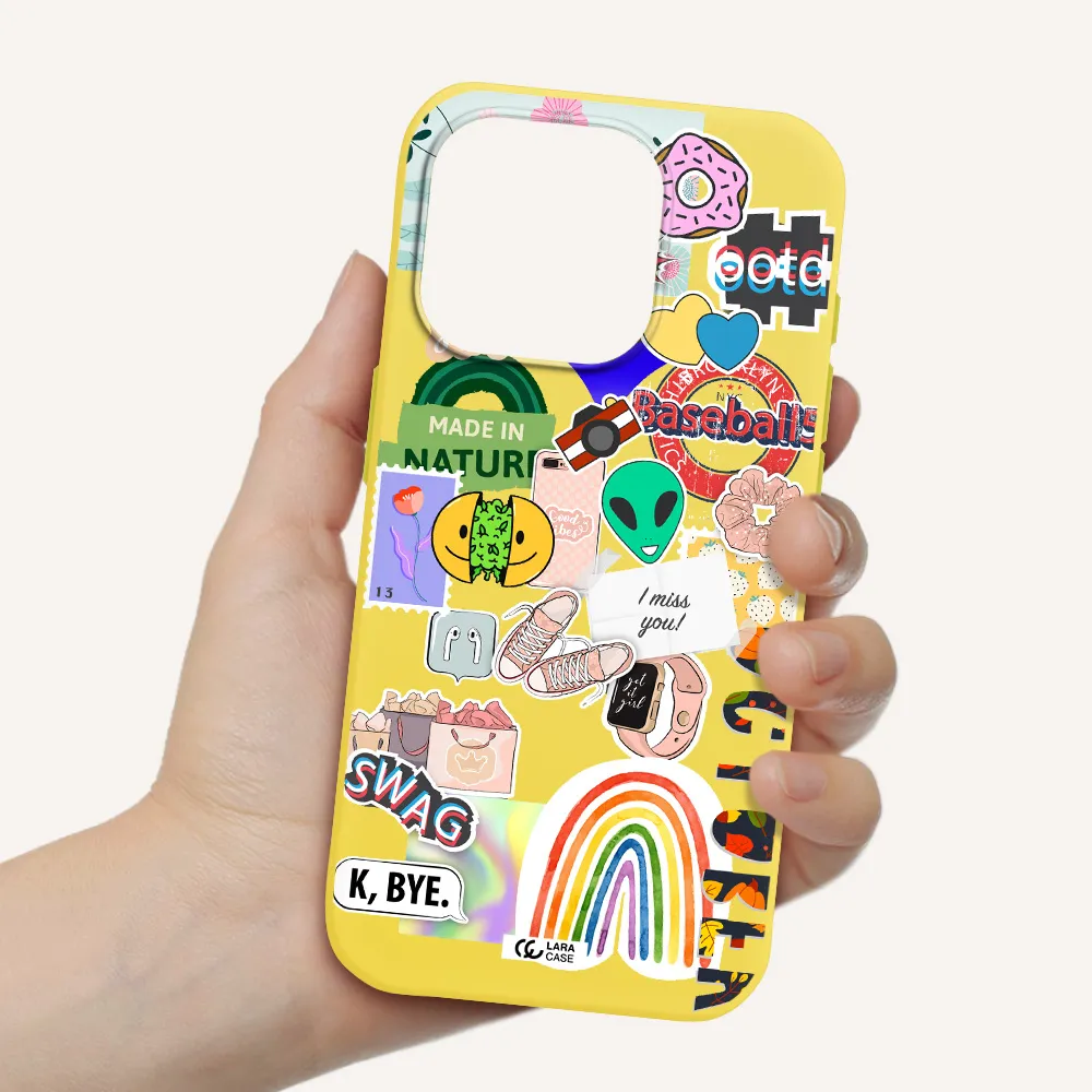 I Miss You Apple Iphone 15 Pro Silicone Canary Yellow Case