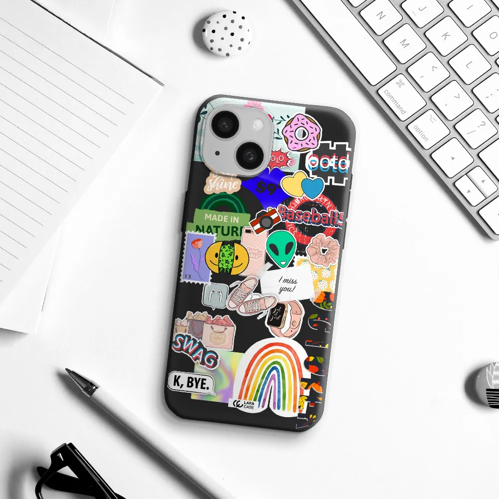 I Miss You Apple iPhone 15 Silicone black Case