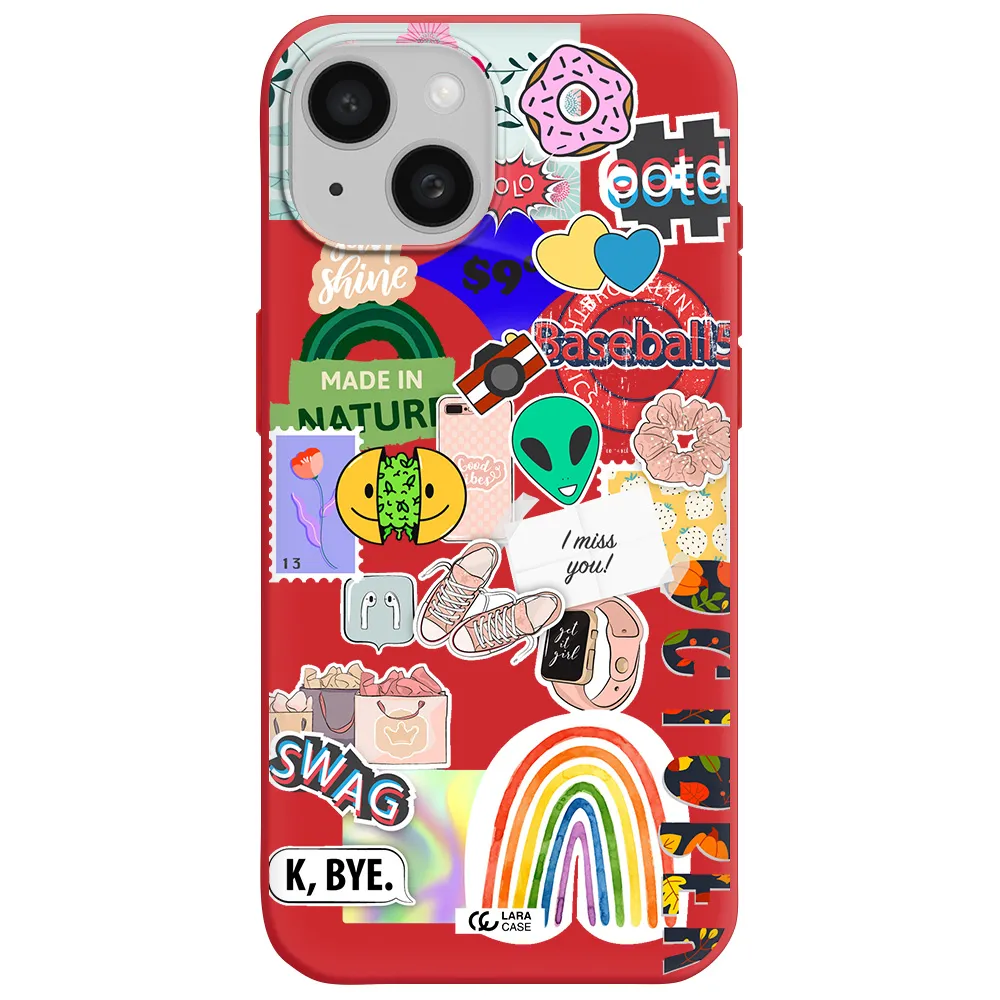 I Miss You Apple Iphone 15 Silicone Imperial Red Case