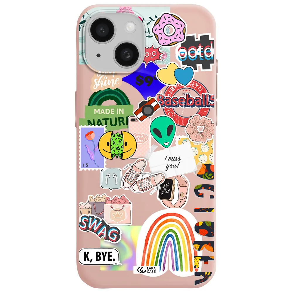 I Miss You Apple Iphone 15 Silicone Pastel Pink Case