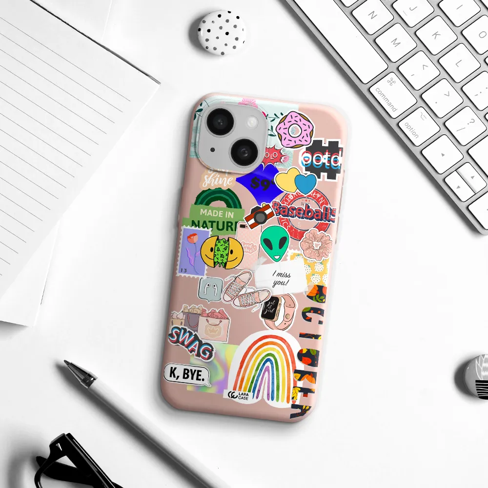 I Miss You Apple Iphone 15 Silicone Pastel Pink Case