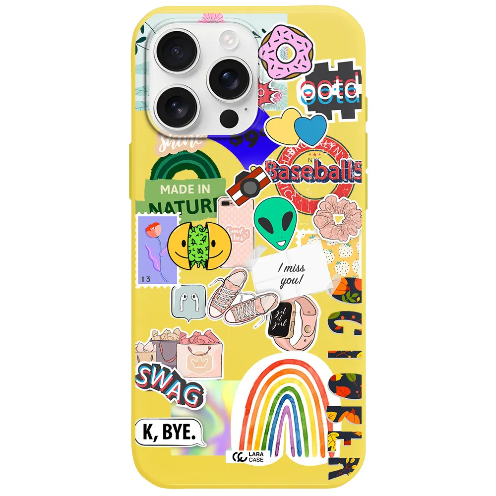 I Miss You Apple Iphone 16 Pro Max Silicone Canary Yellow Case