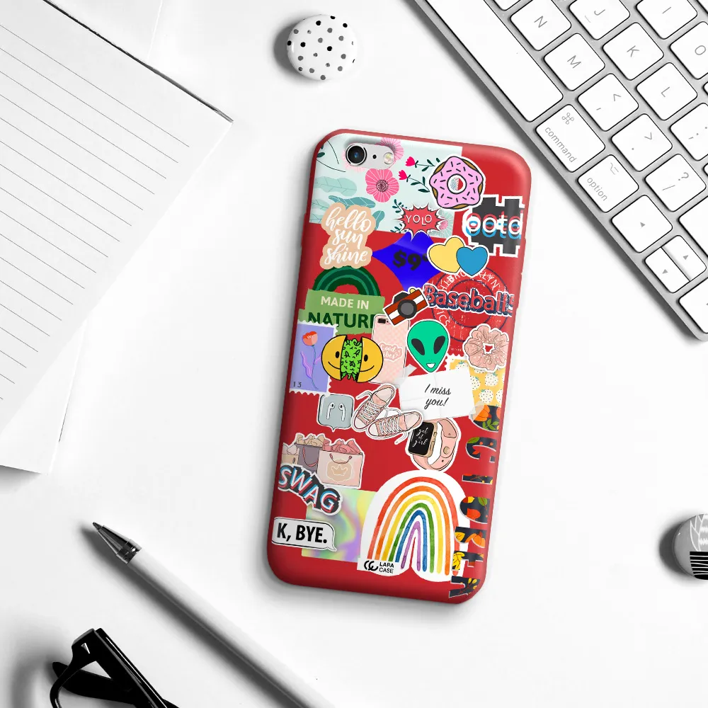 I Miss You Apple iPhone 6 plus Silicone Imperial Red Case