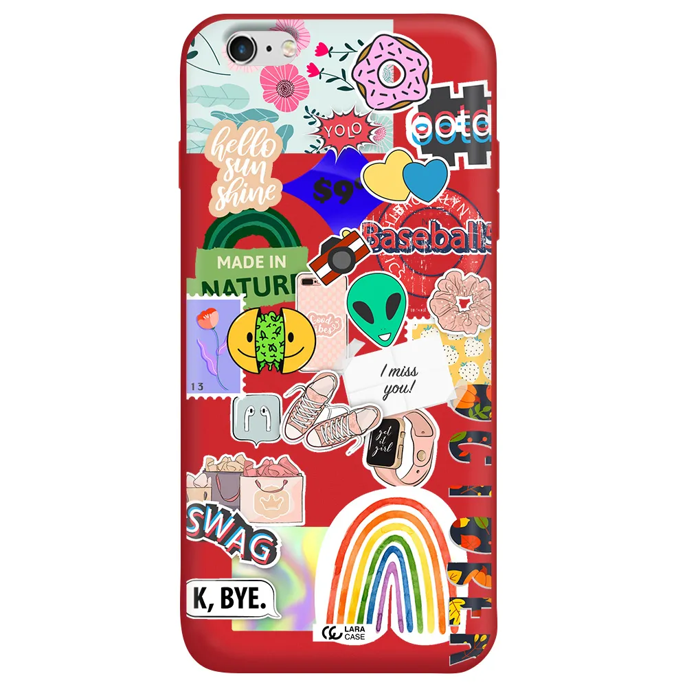 I Miss You Apple iPhone 6 s plus Silicone Imperial Red Case