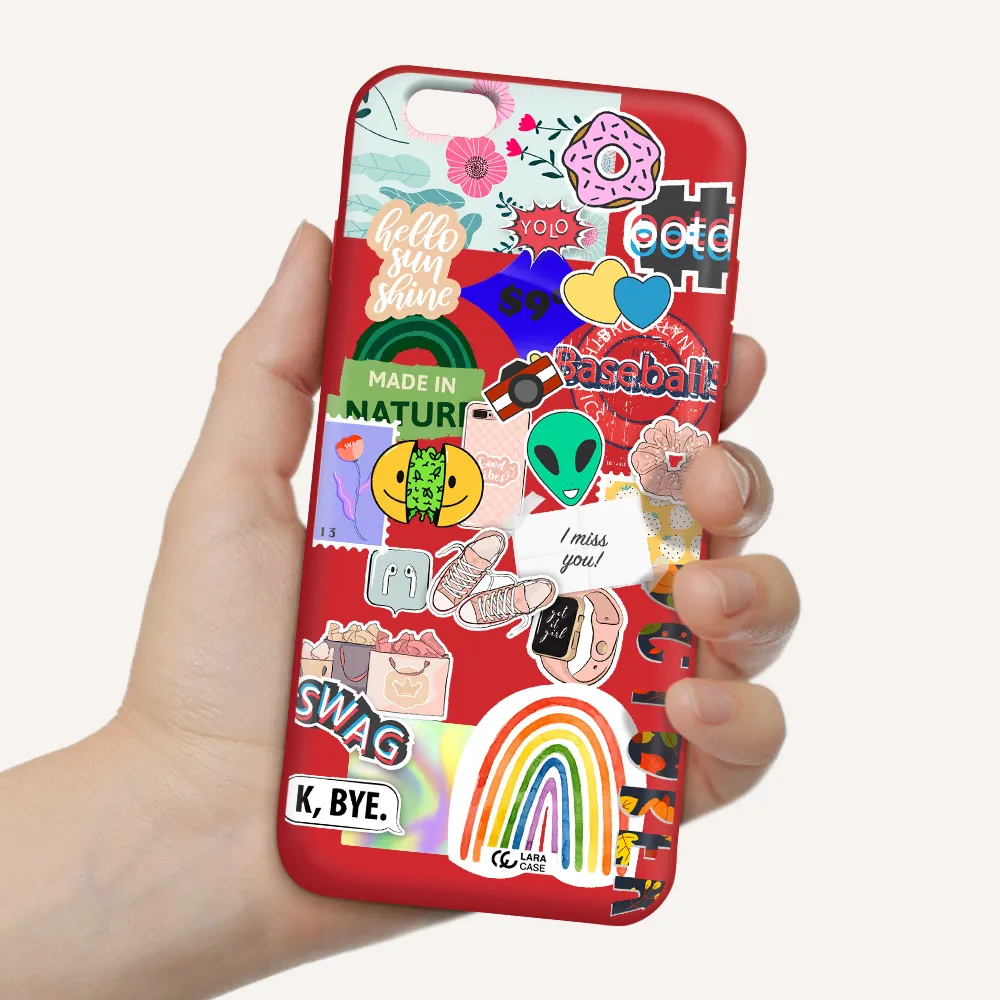 I Miss You Apple iPhone 6 s plus Silicone Imperial Red Case