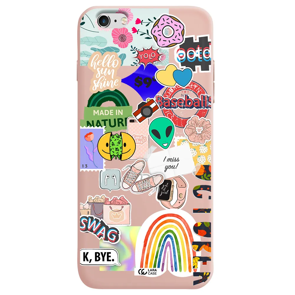 I Miss You Apple iPhone 6 s plus Silicone pastel pink Case