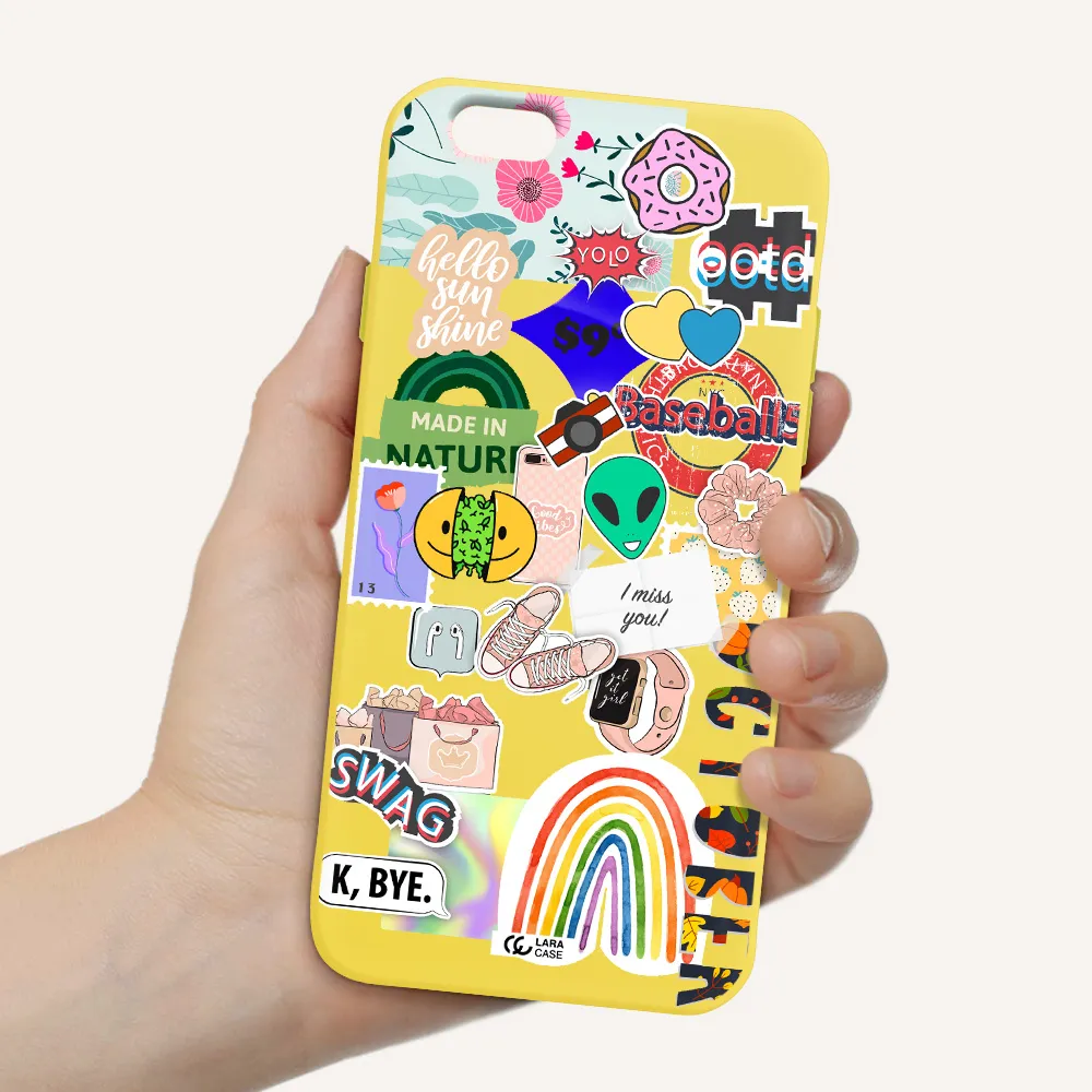 I Miss You Apple iPhone 6 Silicone canary yellow Case