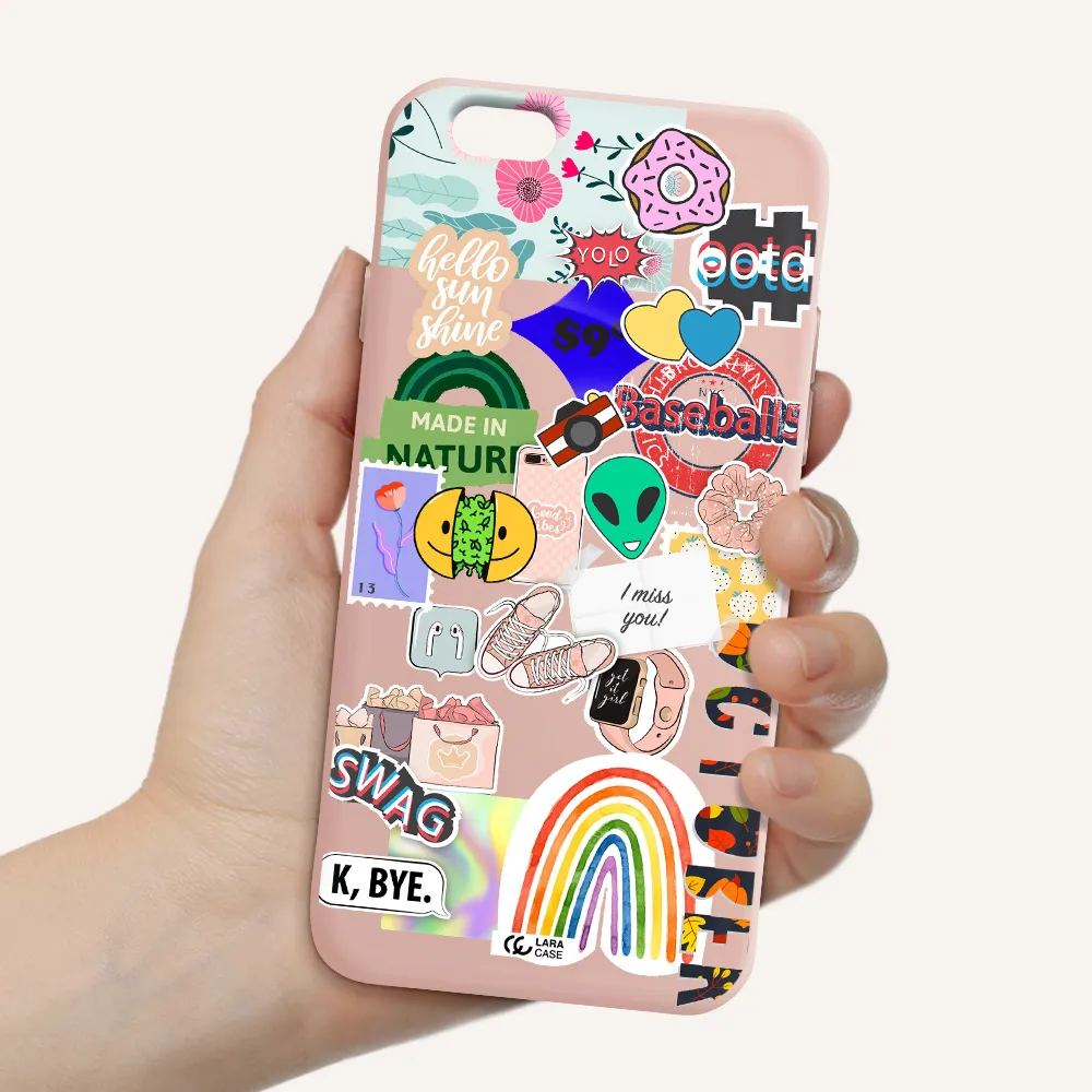 I Miss You Apple iPhone 6 Silicone pastel pink Case