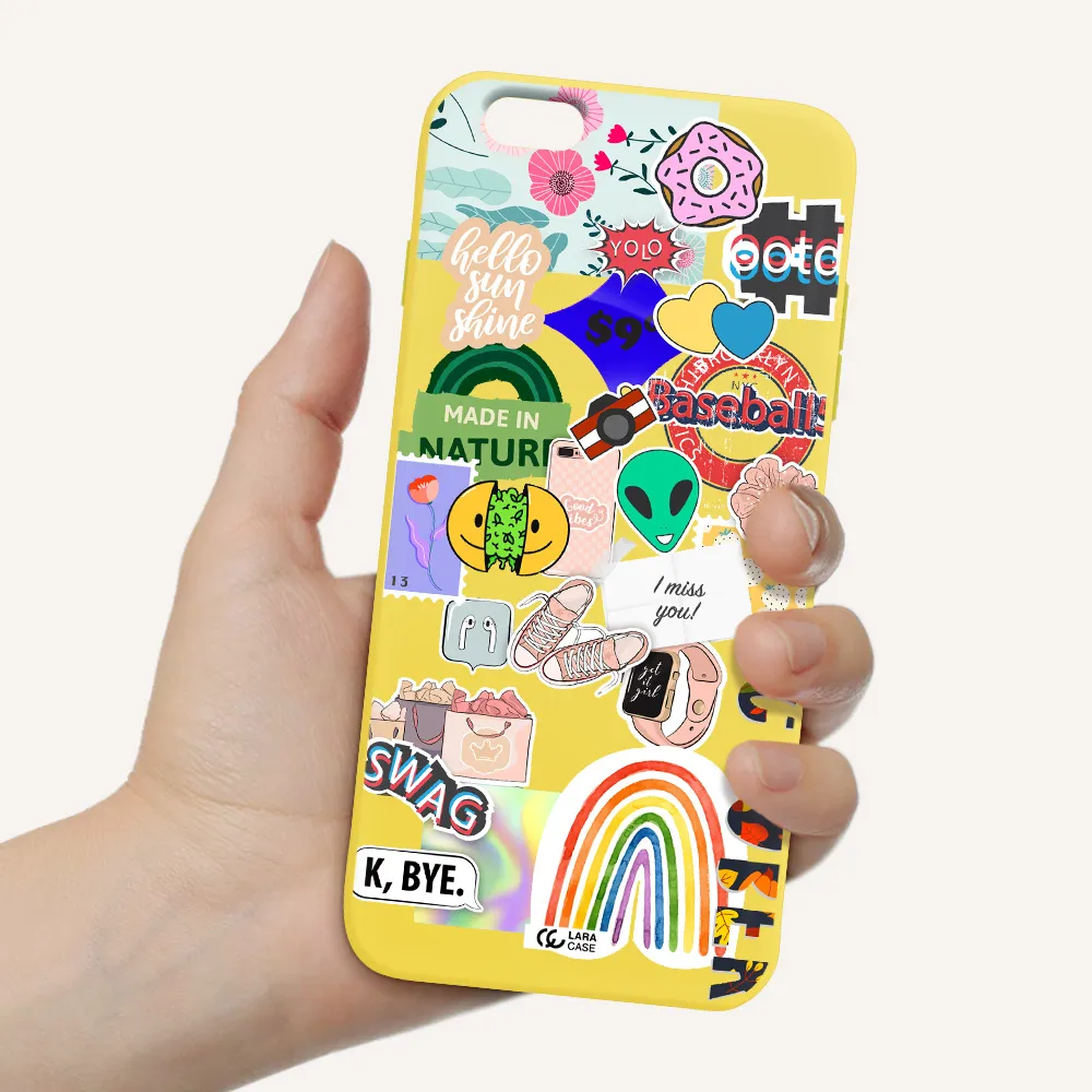 I Miss You Apple iPhone 6S Silicone canary yellow Case