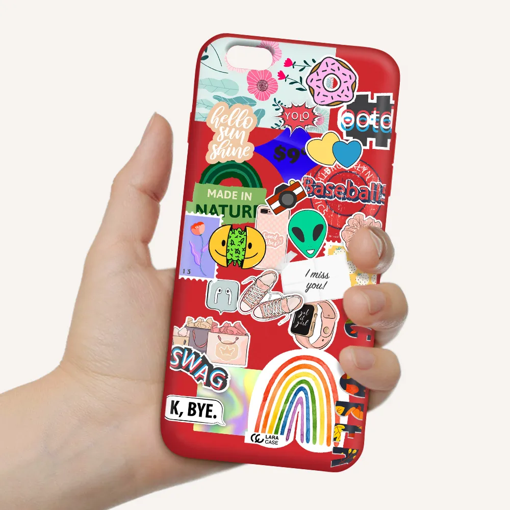 I Miss You Apple iPhone 6S Silicone Imperial Red Case