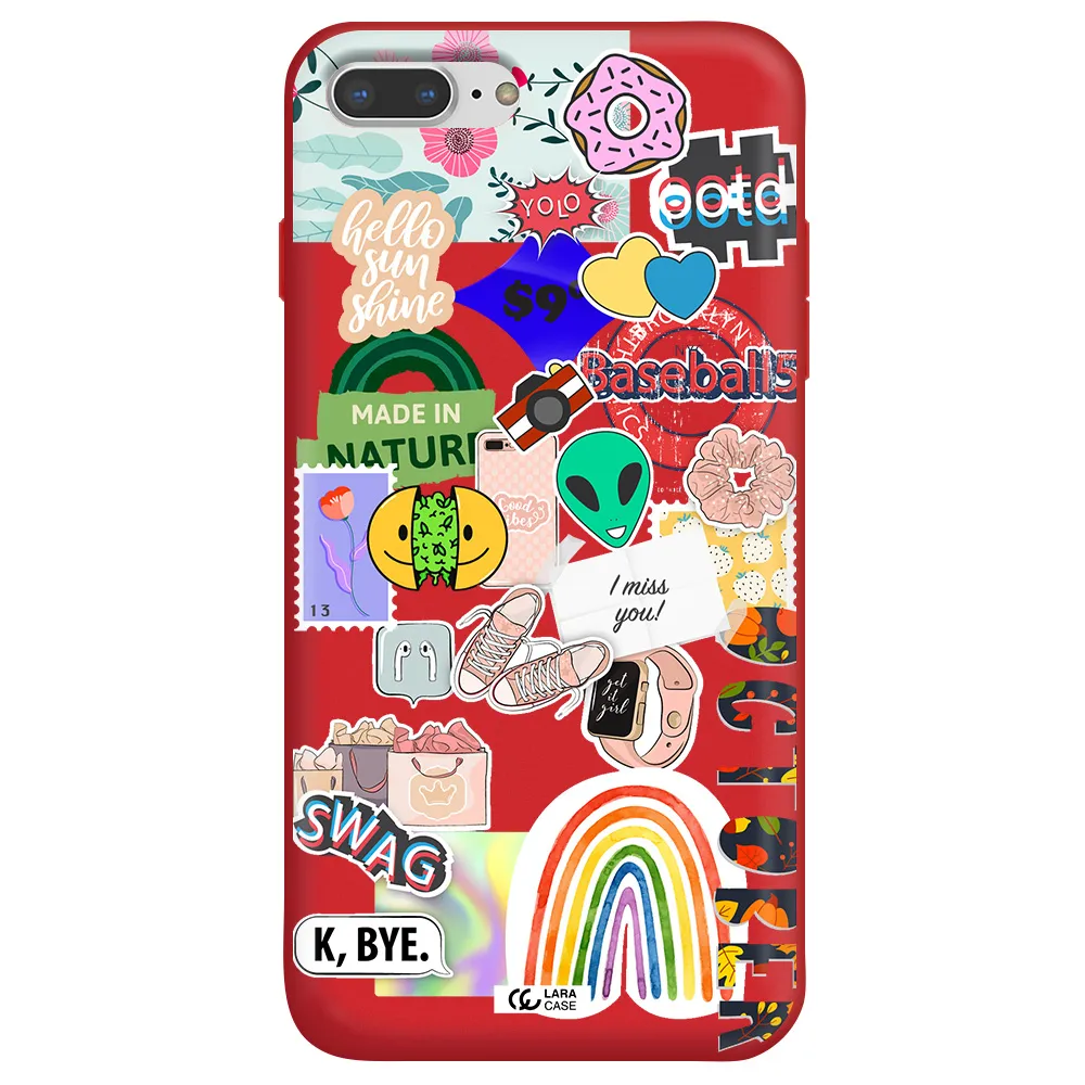 I Miss You Apple iPhone 7 plus Silicone Imperial Red Case