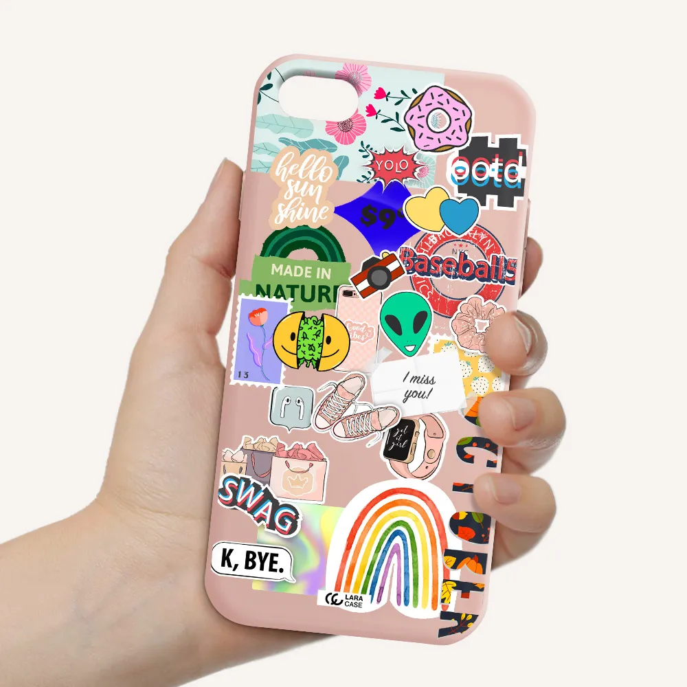 I Miss You Apple iPhone 7 Silicone pastel pink Case