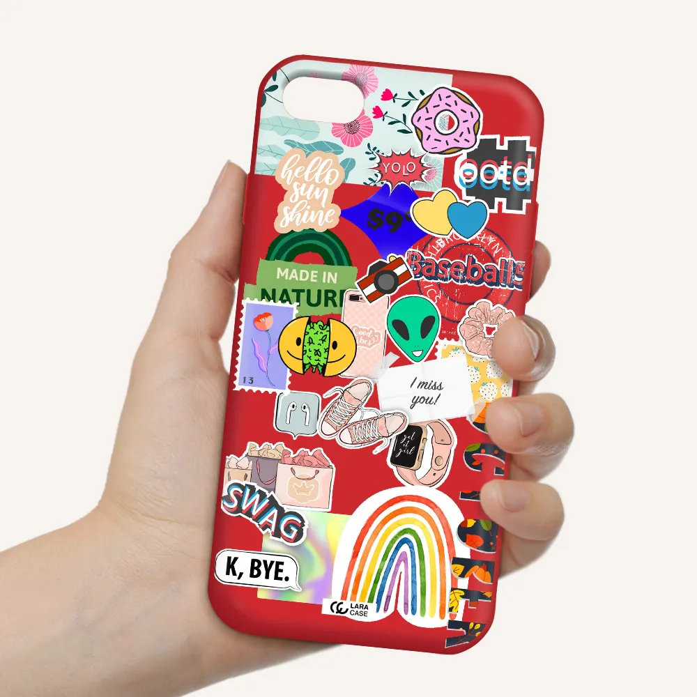 I Miss You Apple iPhone 8 Silicone Imperial Red Case