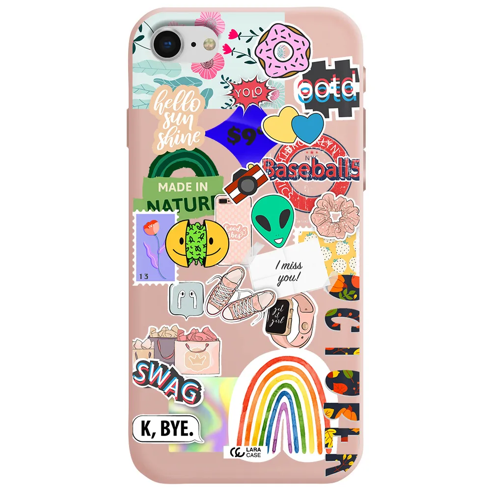 I Miss You Apple iPhone se 2020 Silicone pastel pink Case