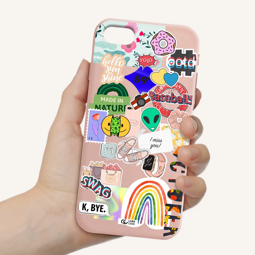 I Miss You Apple iPhone se 2020 Silicone pastel pink Case