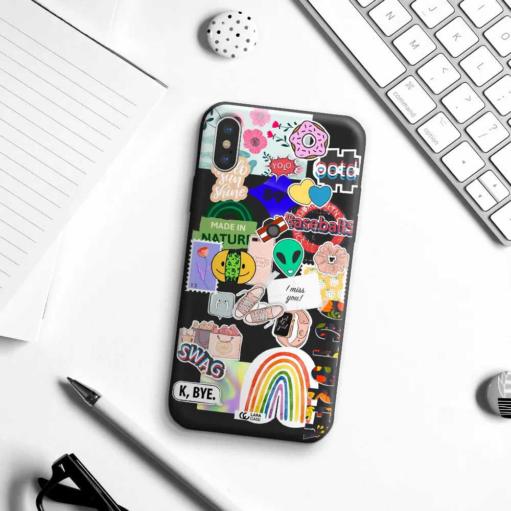 I Miss You Apple iPhone X Silicone black Case