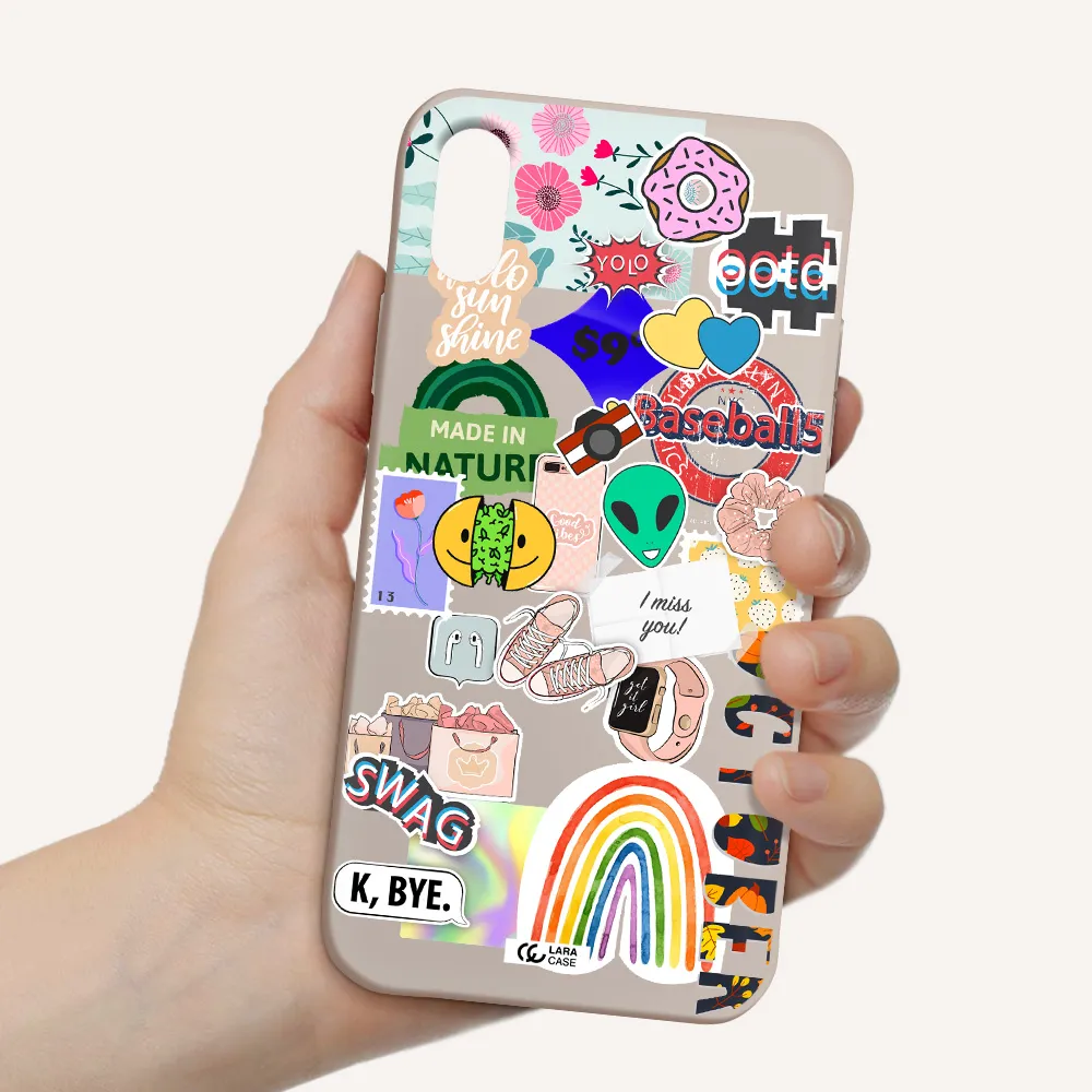 I Miss You Apple iPhone XS Silicone Stone Case