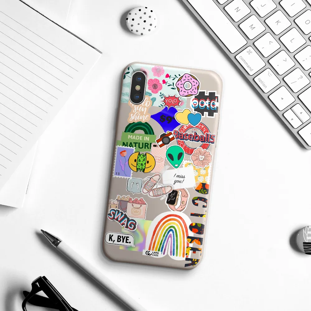 I Miss You Apple iPhone XS Silicone Stone Case