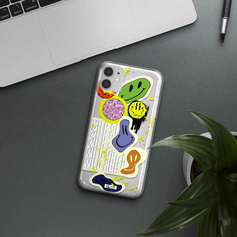 Colorful Emojis Apple iPhone 11 Clear TPU Case