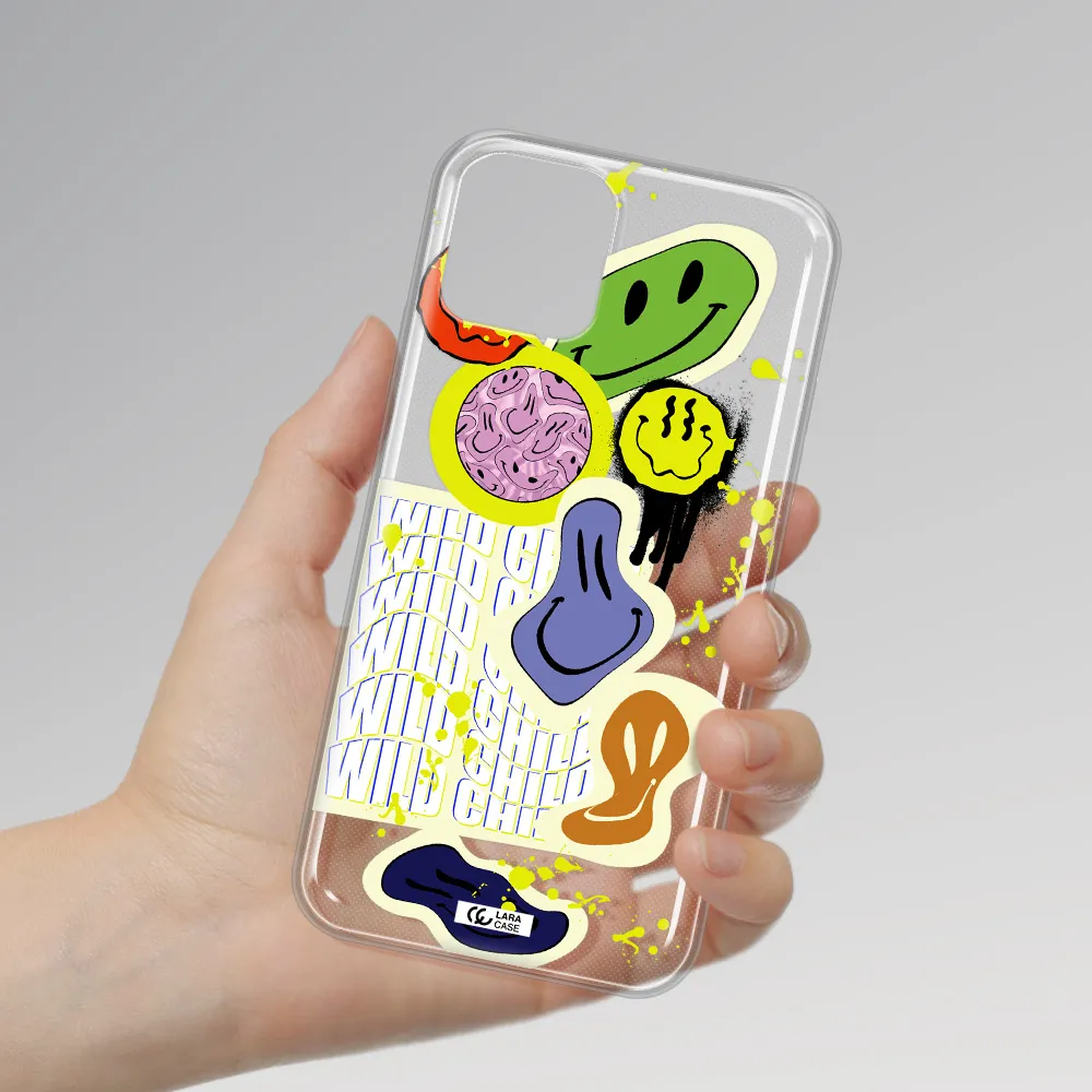 Colorful Emojis Apple iPhone 11 pro Clear TPU Case