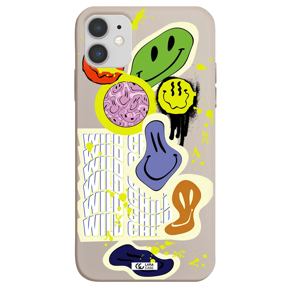 Colorful Emojis Apple iPhone 11 Silicone Stone Case