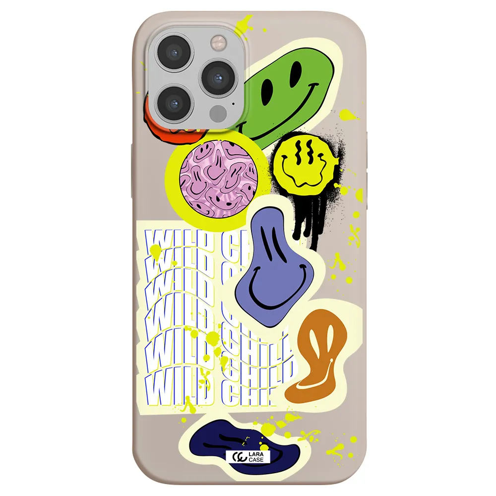 Colorful Emojis Apple iPhone 12 pro max Silicone Stone Case