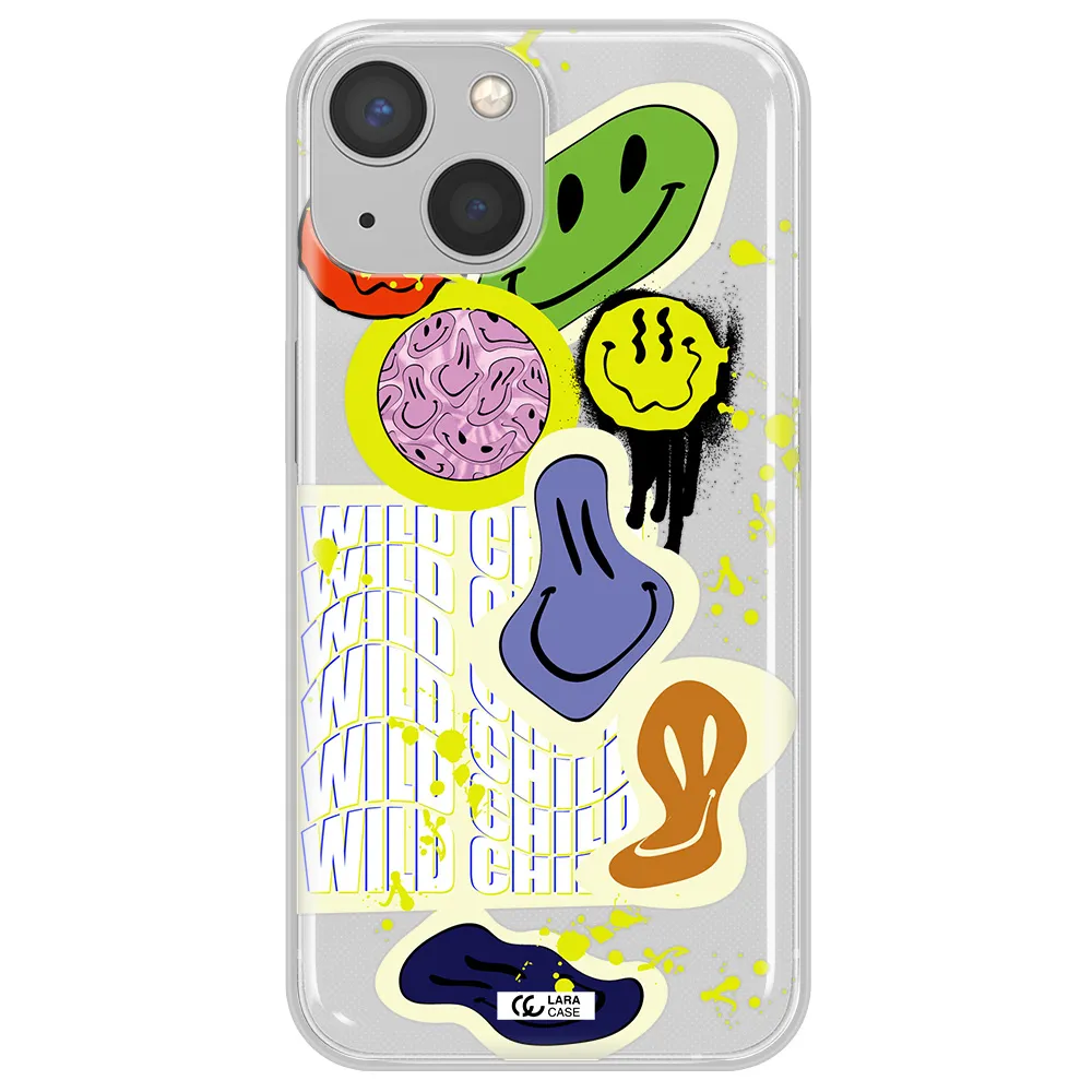 Colorful Emojis Apple iPhone 13 Clear TPU Case