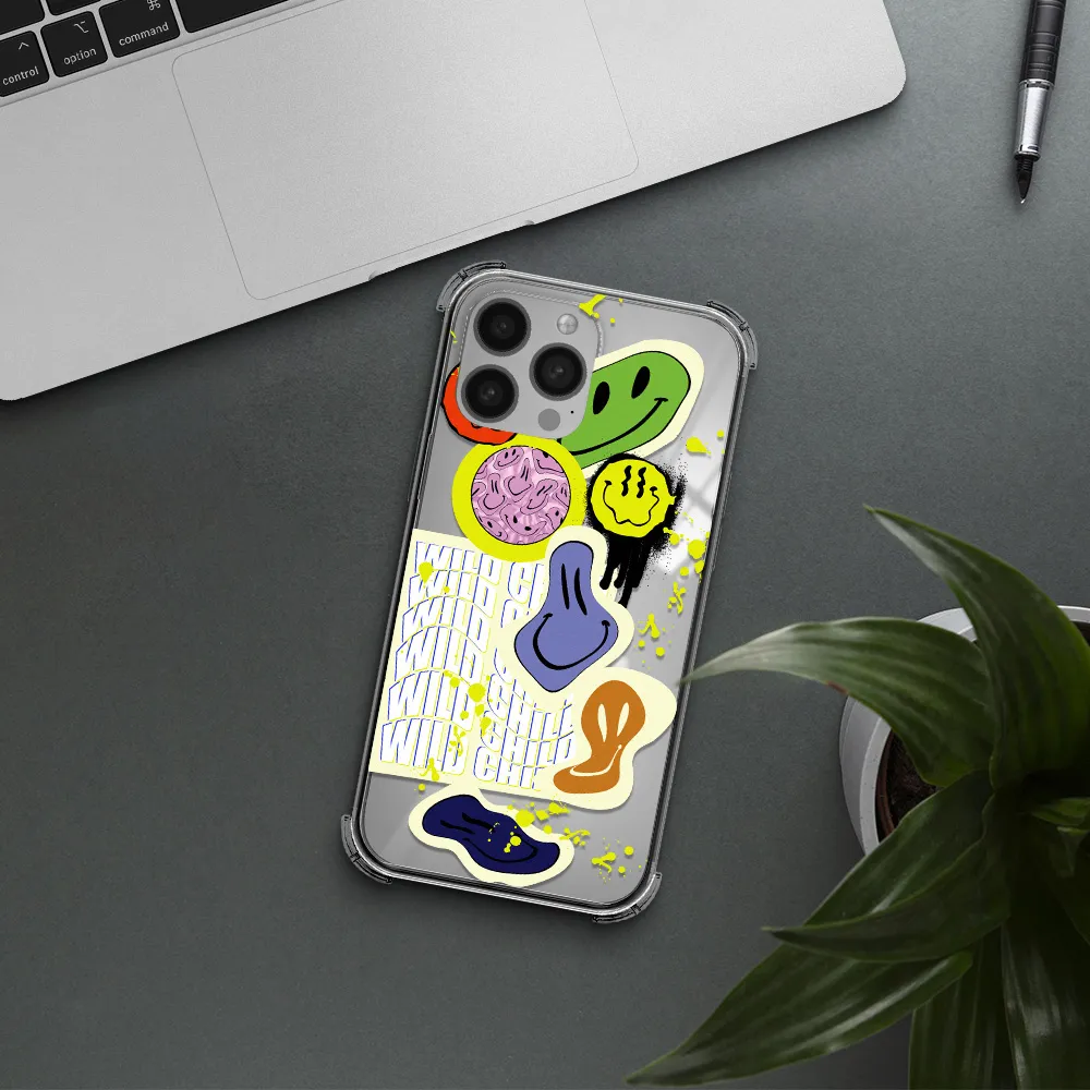 Colorful Emojis Apple iPhone 13 Pro Clear PC Case