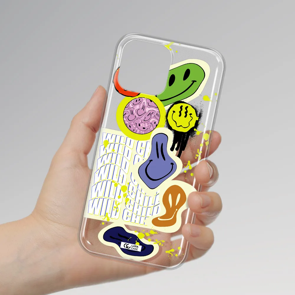 Colorful Emojis Apple iPhone 13 Pro Clear TPU Case