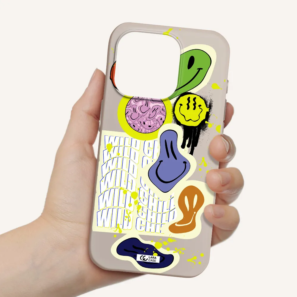 Colorful Emojis Apple Iphone 15 Pro Silicone Stone Case