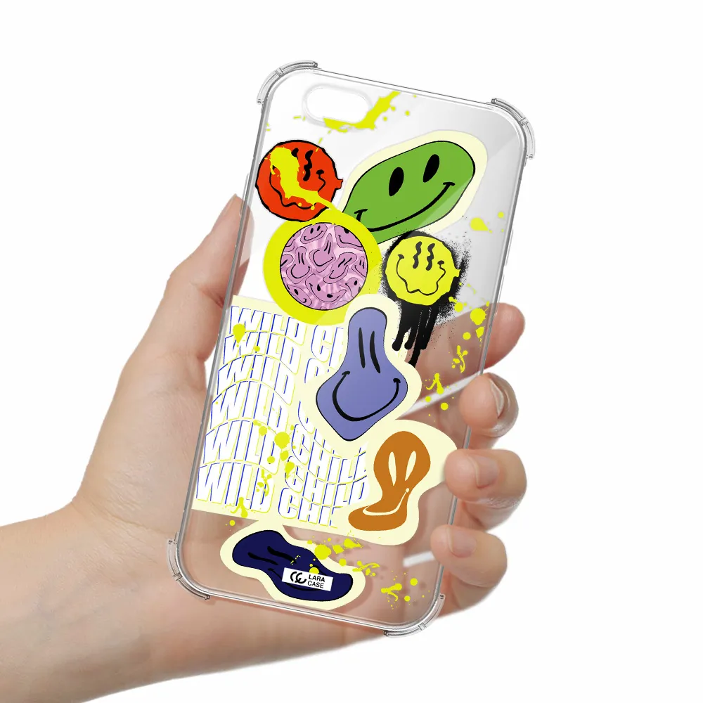 Colorful Emojis Apple iPhone 6 Clear PC Case