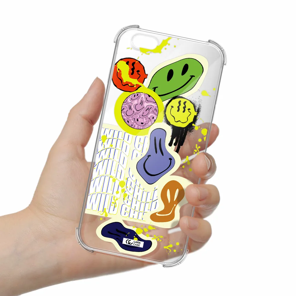 Colorful Emojis Apple iPhone 6 plus Clear PC Case