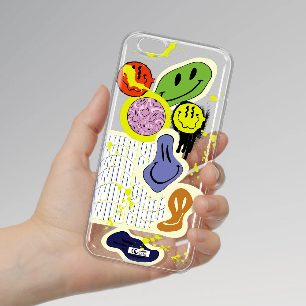 Colorful Emojis Apple iPhone 6 plus Clear TPU Case