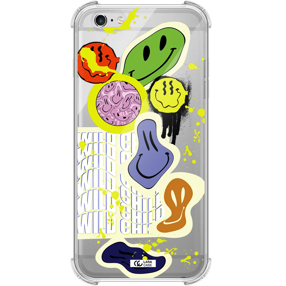 Colorful Emojis Apple iPhone 6S Clear PC Case